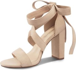 Womens Lace Up Heels (Khaki)